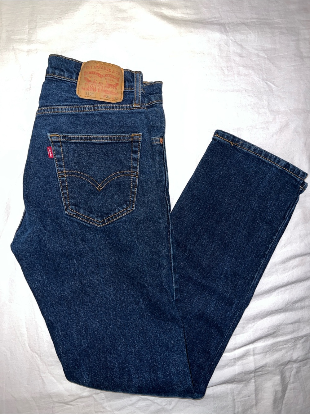 Levi's Dark Blue Straight Leg Men's Jeans